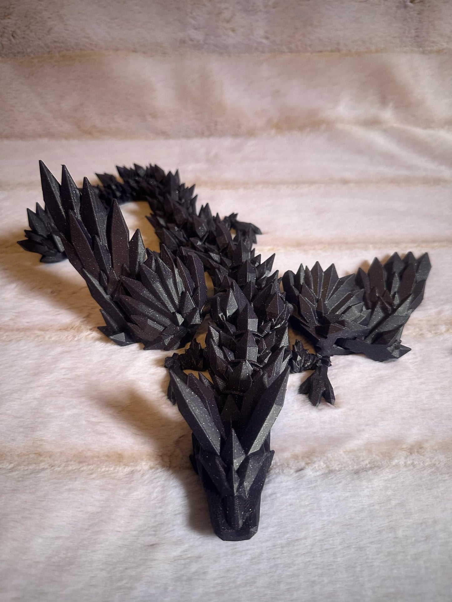 Large crystal dragon with wings