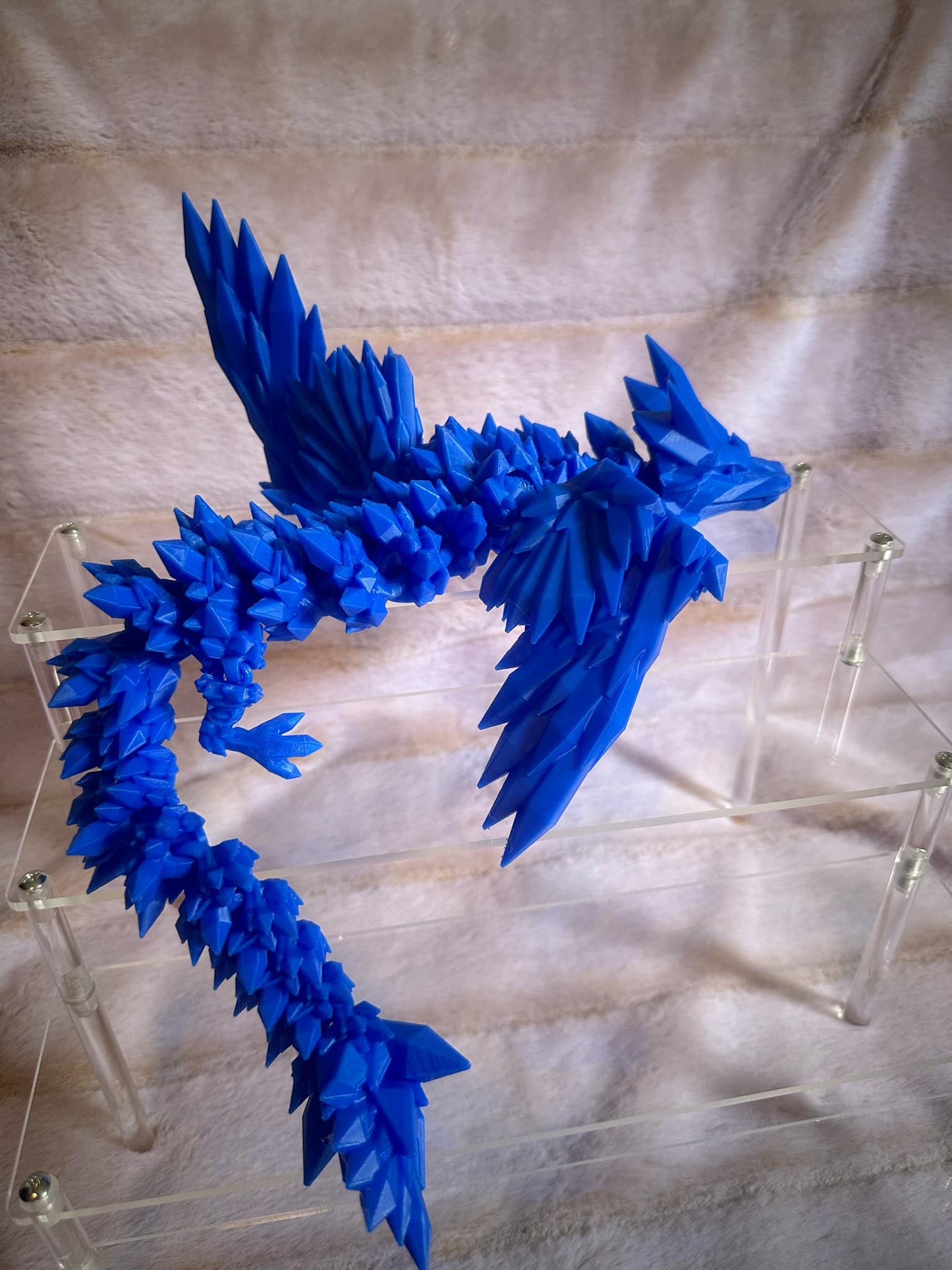 Large crystal dragon with wings