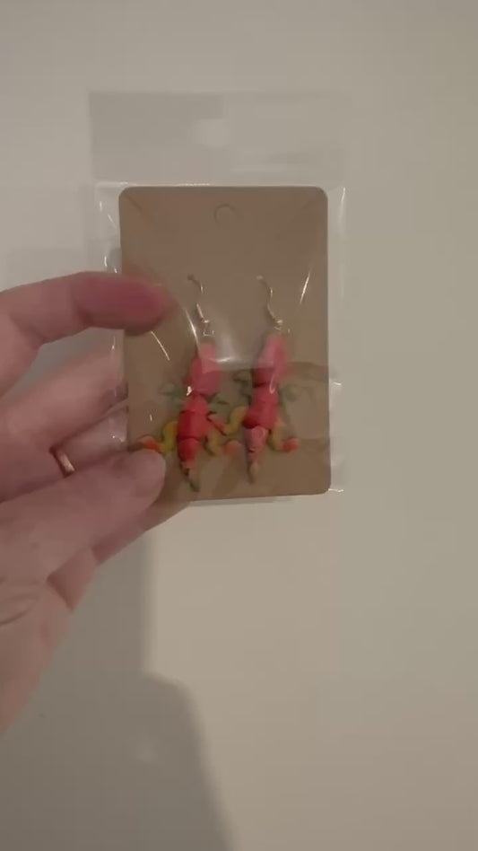 mini dino earrings